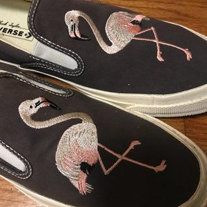 converse slip on flamingo